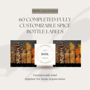 Editable 2'' Round White Label Template – Minimalist Design | Canva & Ready-to-Print PDF Downloads for Easy Customization and Printing